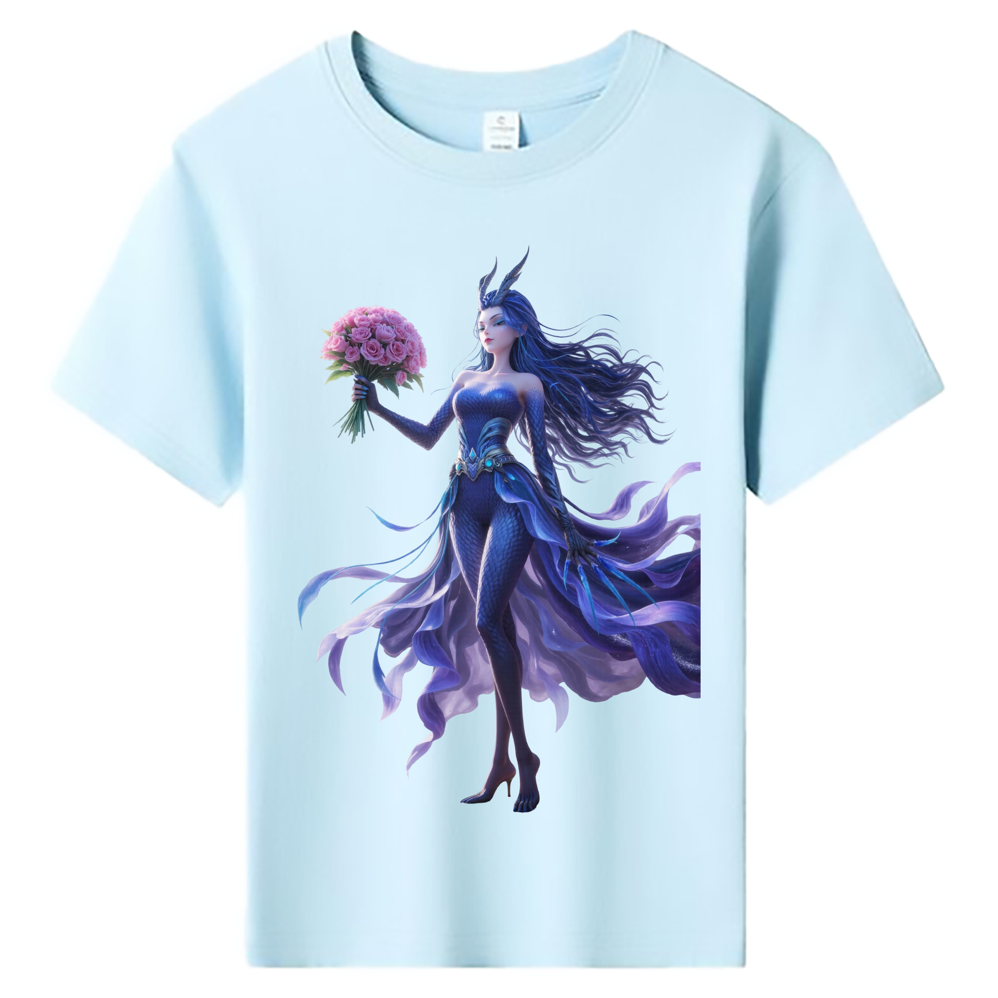 （画像用） Ne Zha 2 ナタ 魔童の大暴れ 綿100％キッズTシャツ（フロントプリント）